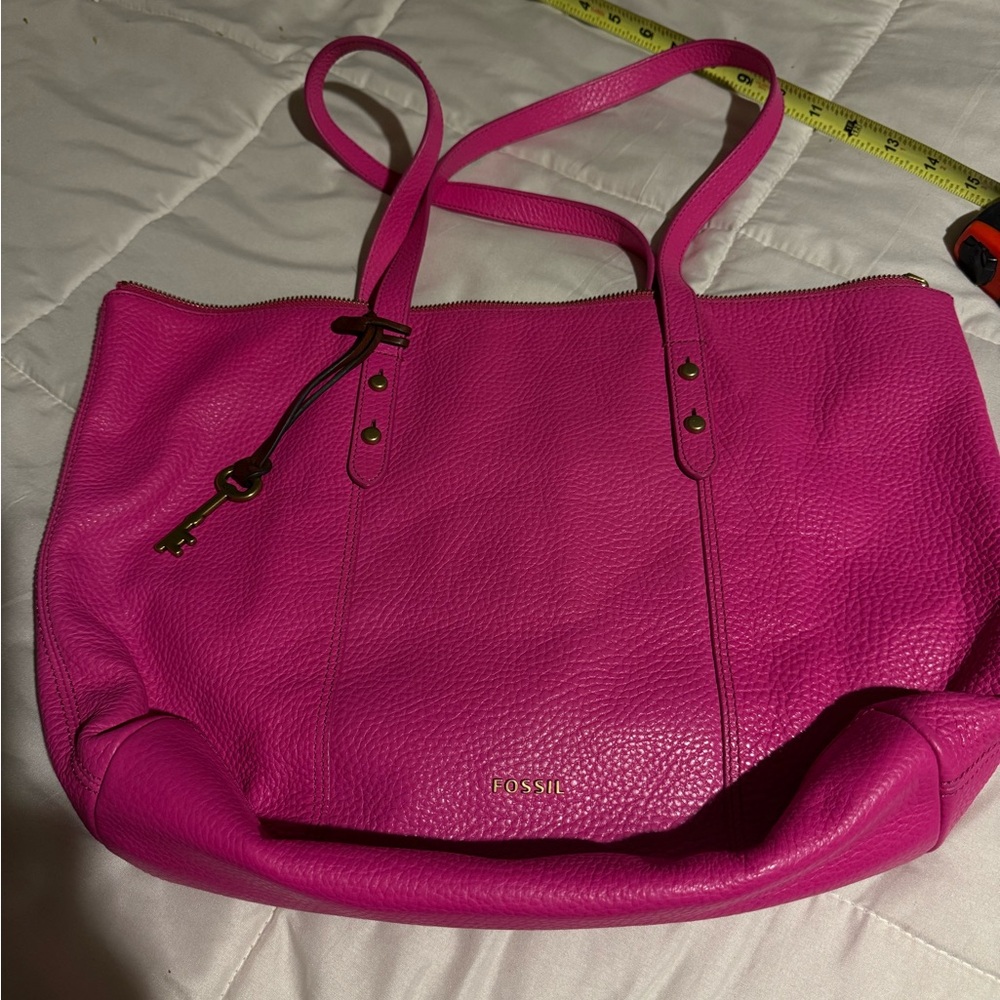 Fossil Vibrant Pink Tote Bag -Jenna
